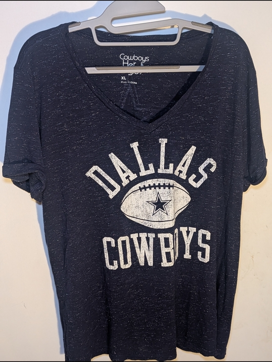 Her Style Tops - Cowboys Hall Women's Dallas Cowboys Navy Short Sleeve Tee